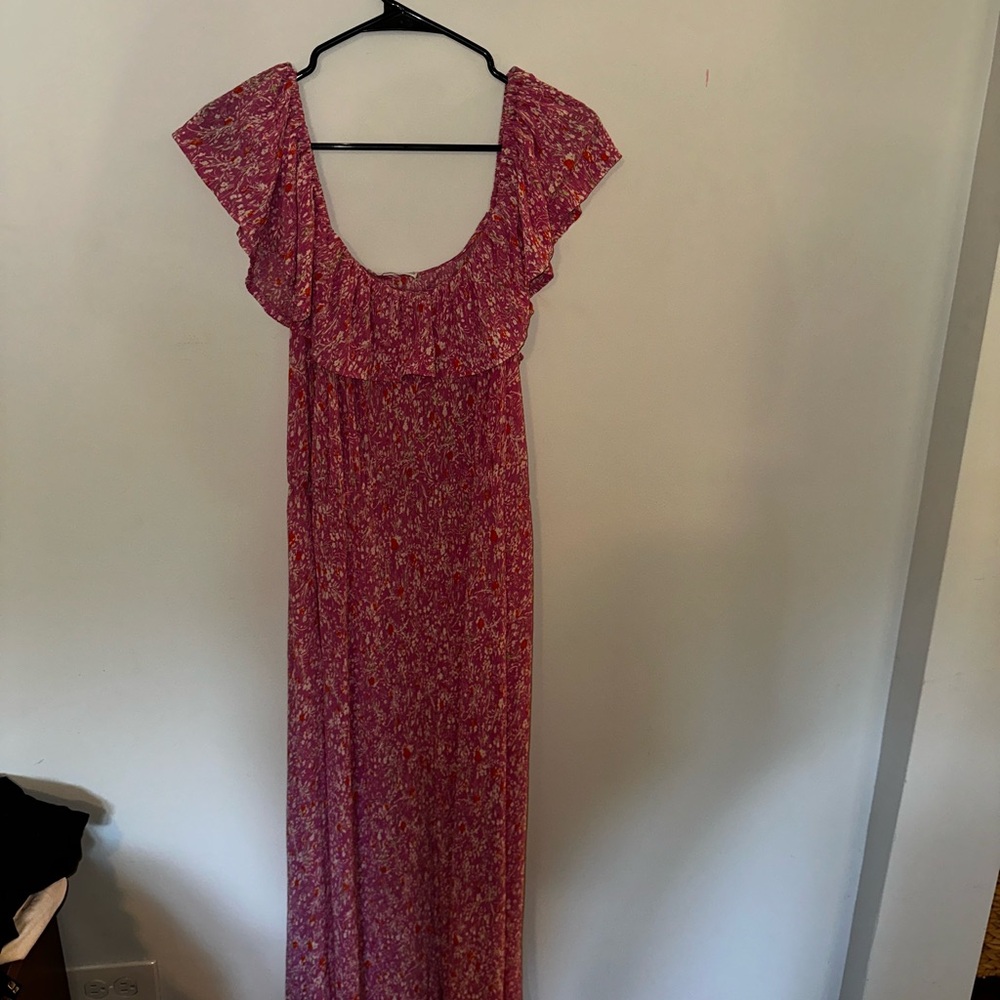 Mango Pink Floral Maxi Dress